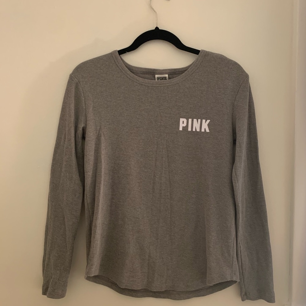 Grey PINK long sleeve shirt